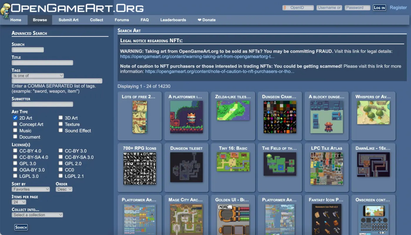 Top 6 Sites To Download Free Game Art, Sprites & Assets