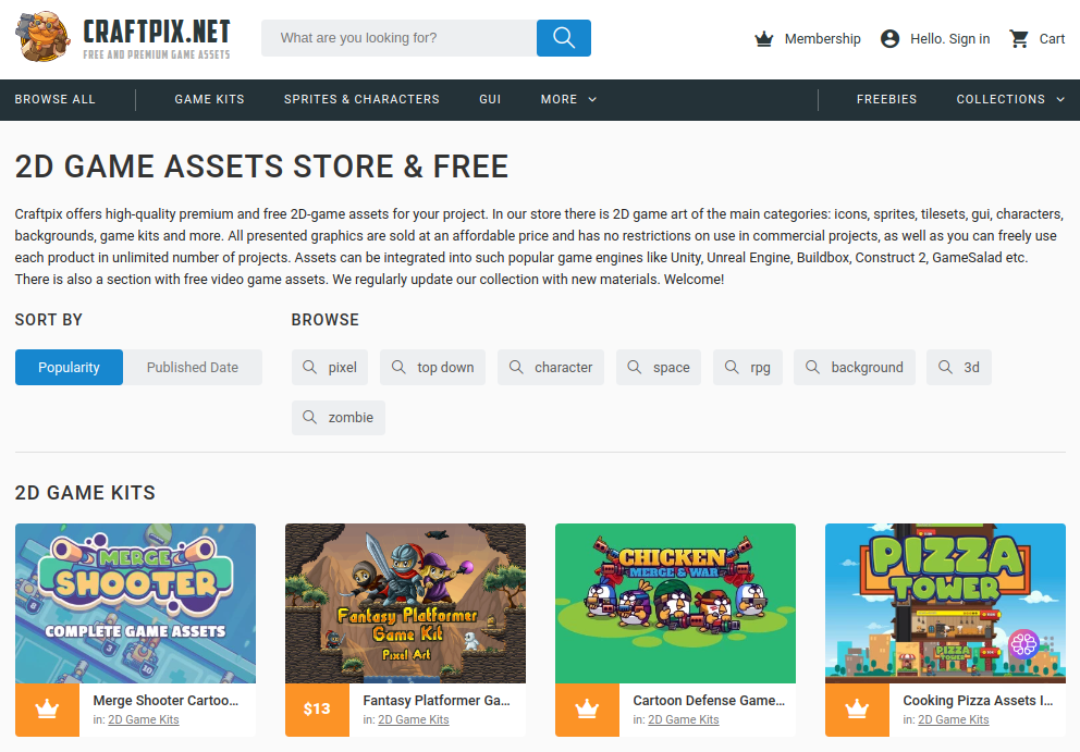 Top 10 Best 2D Game Asset sites